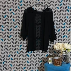 Black Back Out Mesh Shirt